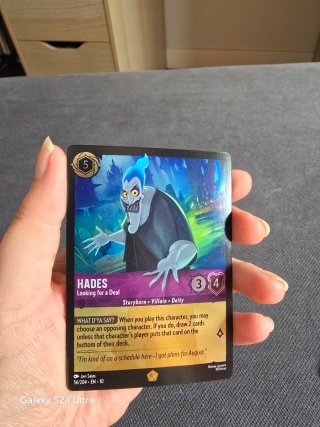 Carta Disney Lorcana Hades FOIL Leyenda