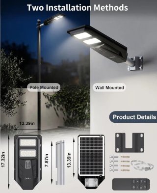 Farola Solar JAYNLT 3000K/4000K/6500K