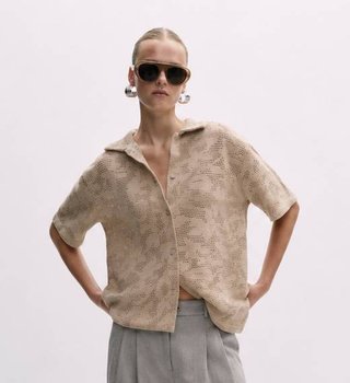 Camisa crochet texturizada