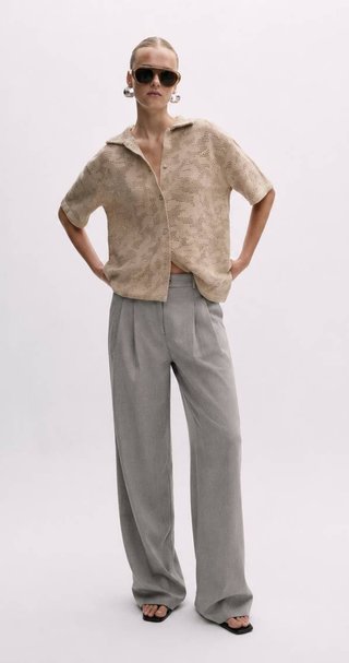 Camisa crochet texturizada
