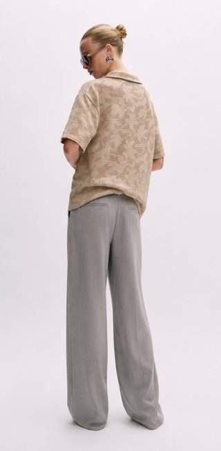 Camisa crochet texturizada