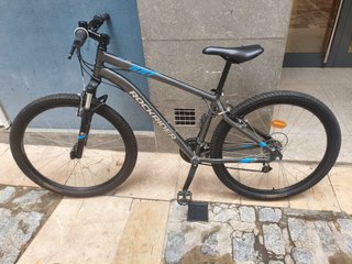 Bicicleta Rockrider ST 100 Gris/Azul