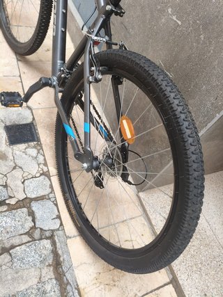 Bicicleta Rockrider ST 100 Gris/Azul