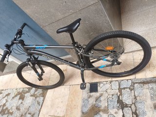 Bicicleta Rockrider ST 100 Gris/Azul