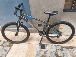 Bicicleta Rockrider ST 100 Gris/Azul