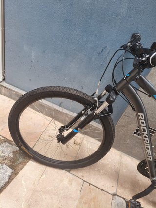 Bicicleta Rockrider ST 100 Gris/Azul