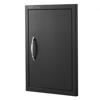 Puerta de Acceso para BBQ, Puerta de Cocina Exterior Individual de 415x570 mm, Puerta de Montaje Flush de Placa Fría, Puerta Vertical de Pared con Mango, para Isla de BBQ, Estación de Parrilla, Ga...