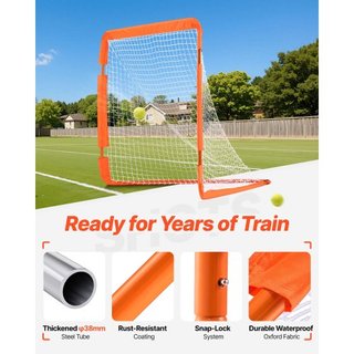 Portería de Lacrosse, Red de Lacrosse Pequeña de 4' x 4' para Niños, Portería de Lacrosse Plegable y Portátil con Bolsa de Transporte, Equipo de Entrenamiento de Marco de Hierro para el Jardín, Co...