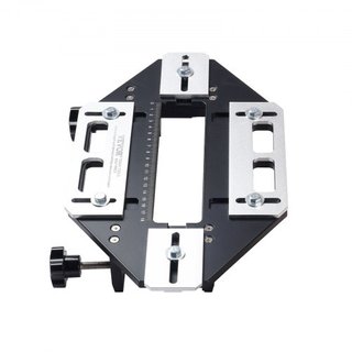 Plantilla para Bisagra de Puerta, Abridor de Agujeros de Aleación de Aluminio para Carpintería, Localizador de Ranuras, Guía Flexible para Agujeros de Bisagra de Puerta de Madera, Plantilla para I...