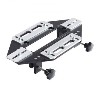 Plantilla para Bisagra de Puerta, Abridor de Agujeros de Aleación de Aluminio para Carpintería, Localizador de Ranuras, Guía Flexible para Agujeros de Bisagra de Puerta de Madera, Plantilla para I...