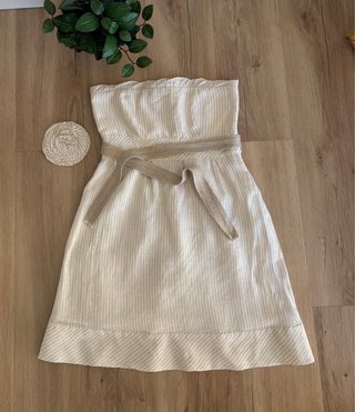 Vestido Tintoretto Beige Rayas