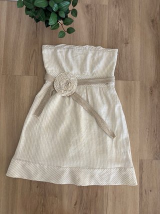 Vestido Tintoretto Beige Rayas