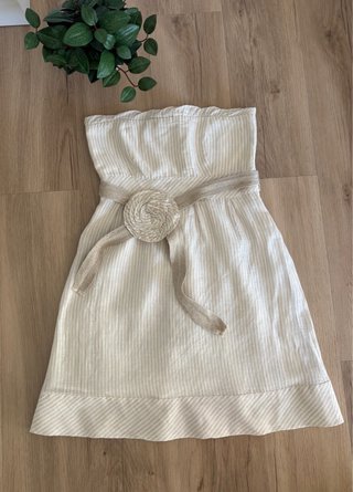 Vestido Tintoretto Beige Rayas