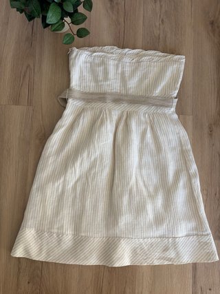 Vestido Tintoretto Beige Rayas