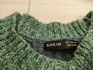 Jersey de punto rayas azul y verde