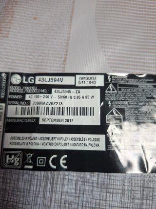2 Flex T-Con LG 43LJ594V