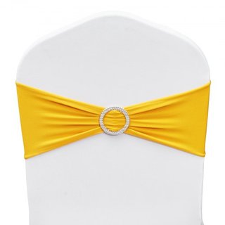 Fajas de Silla de Spandex Elástico, Funda de Silla y Faja de Silla Elástica con Hebilla Redonda, Bandas de Silla Elásticas, Decoración de Sillas para Bodas, Vacaciones, Banquetes, Fiestas (100 PCS...