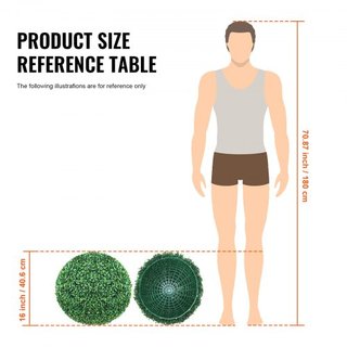 Árboles Topiarios Artificiales de Buxo, 16” de Alto (2 Piezas), Plantas Topiarias Falsas en Forma de Bola, Bolas Decorativas de Planta Verde Todo el Año para Jardín, Balcón, Boda y Decoración del ...
