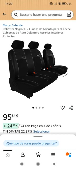 Fundas Asiento Gallante Alcántara