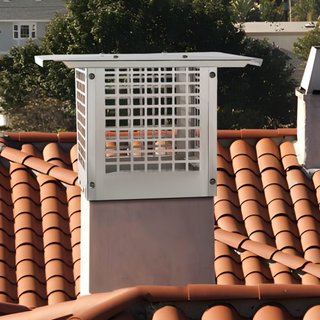 Tapa de Chimenea 228.6 x 228.6mm, Cubierta de Chimenea de Acero Inoxidable 304, No Fácilmente Volcable & Accesorios Prácticos & Fácil Instalación, Se Ajusta a Cubiertas de Malla Fuera de Tejas de ...
