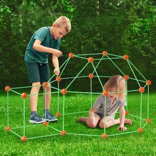 Kit de Construcción de Fortalezas para Niños, 140PCS Juguetes de Construcción STEM que Brillan en la Oscuridad, Regalo Educativo para Niños y Niñas de 4 5 6 7 8+ Años, Juguetes de Construcción par...
