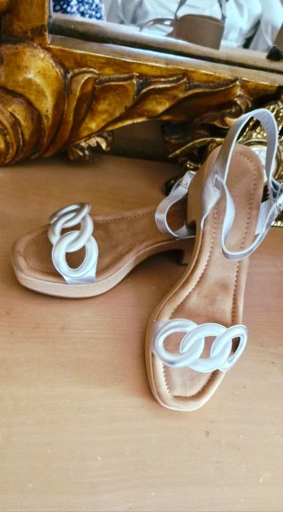 Sandalias Buonarotti Plataforma Tacon Talla 38