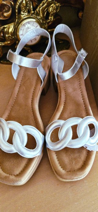 Sandalias Buonarotti Plataforma Tacon Talla 38