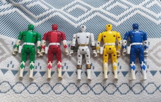 Lote 5 Figuras Power Rangers Mighty Morphin Auto