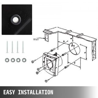 Extractor de ventilación industrial ventilador de aire ventilador comercial de metal axial de escape de 250MM/10 pulgadas (ventilador de extracción de aire de 250MM/10 pulgadas)