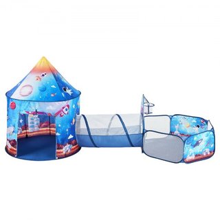 Tienda de Juego 3 en 1 para Niños con Túnel para Niños, Niñas, Bebés y Niños Pequeños, Casa de Juego Plegable para Interior/Exterior con Bolsa de Transporte y Correas de Sujeción Regalos de Cumple...