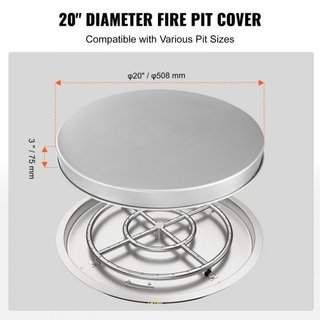 Tapa de Hoguera, Pantalla Antichispas Portátil de 20", Tapa de Metal de Acero Inoxidable, Accesorio para Estufas de Camping y Quema de Madera al Aire Libre, para Patios Exteriores y Hoguera en el ...