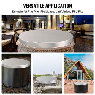 Tapa de Hoguera, Pantalla Antichispas Portátil de 20", Tapa de Metal de Acero Inoxidable, Accesorio para Estufas de Camping y Quema de Madera al Aire Libre, para Patios Exteriores y Hoguera en el ...