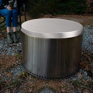 Tapa de Hoguera, Pantalla Antichispas Portátil de 20", Tapa de Metal de Acero Inoxidable, Accesorio para Estufas de Camping y Quema de Madera al Aire Libre, para Patios Exteriores y Hoguera en el ...