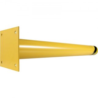 Bollard de Seguridad Barrera de Seguridad Bollard 4-1/2" OD 36" Altura Recubrimiento en Polvo Amarillo Tubo de Acero Barrera de Seguridad con 4 Anclajes Gratis para Áreas Sensibles al Tráfico