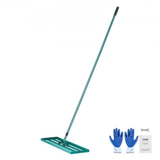 Rastrillo Nivelador de Césped, Herramienta de Nivelación de Césped de 91.4 x 25.4 cm, Nivelador de Césped de Alta Resistencia con Mango Extendido de Acero de 198.1 cm, Rastrillo de Nivelación para...