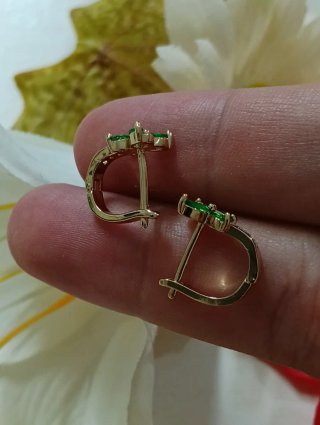 Pendientes Mariposa Circonitas Verde Acero 316L