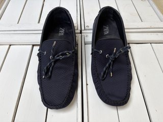 Mocassini Driver Scarpe Uomo Zara n. 42 Navy Blue