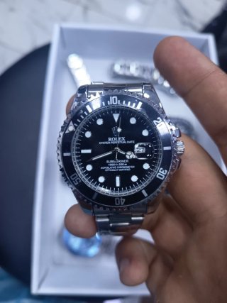 Reloj Submariner Date Negro/Plata