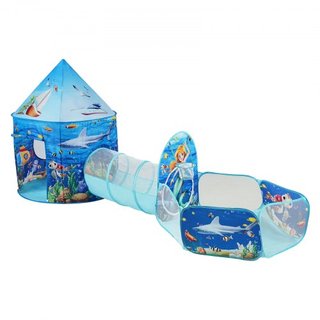 Tienda de Juego 3 en 1 para Niños con Túnel, Aro de Baloncesto para Niños, Niñas, Bebés y Niños Pequeños, Casa de Juego Plegable para Interior/Exterior con Bolsa de Transporte y Correas de Sujeció...