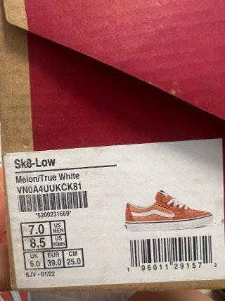 Zapatillas Vans Sk8-Low Naranja Nuevas