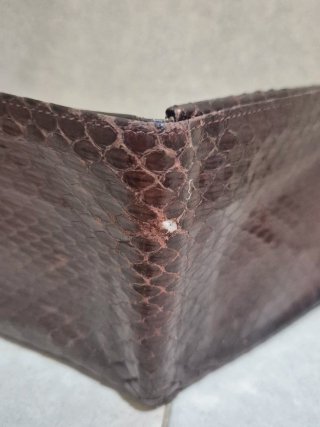 Billetera de piel de serpiente