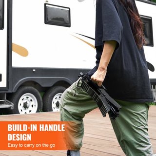 Estabilizador de Rueda para Camper, Cuña de Neumático en Forma de H de Alta Resistencia, Cuña de Bloqueo para RV con Llave Incorporada para Espacio de Neumático de 3.5" a 12", 2 Juegos de Cuñas pa...