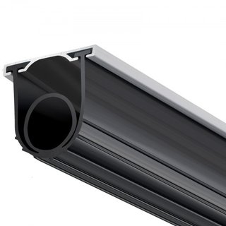 Sellos de Puerta de Garaje de Caucho Inferior, Forma U + O Ring Sello de Clima Inferior de Puerta de Garaje con Kit de Retenedor de Pista de Aluminio Pre-perforado, 4.88 m 8 mm T-ends y 9.5 cm de ...
