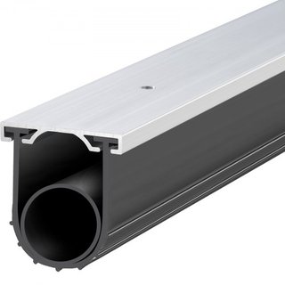Sellos de Puerta de Garaje de Caucho Inferior, Forma U + O Ring Sello de Clima Inferior de Puerta de Garaje con Kit de Retenedor de Pista de Aluminio Pre-perforado, 4.88 m 8 mm T-ends y 9.5 cm de ...