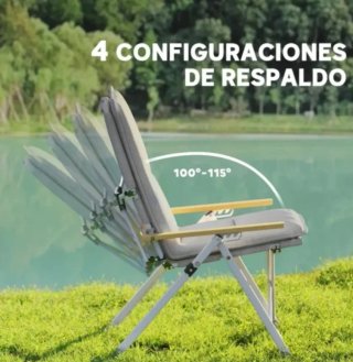 Silla de camping Outsunny plegable