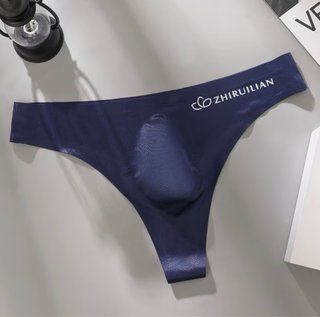 5 Tanga de satén Transparente Hombre