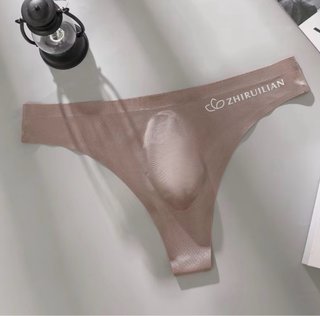 5 Tanga de satén Transparente Hombre