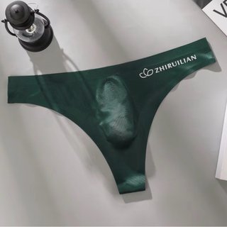 5 Tanga de satén Transparente Hombre