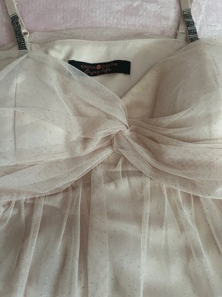 Top rosa brillante tirantes talla L