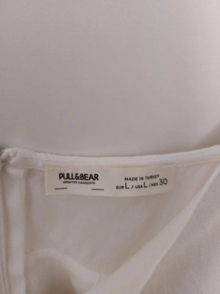 Vestido Nuevo Blanco Largo con abertura Talla L